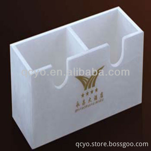 QCY-H-C001 factory directly sale high quality white acrylic tea bag box